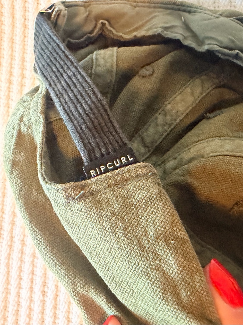 Rip Curl Olive Green Flatbill Hat - Picture 3 of 4